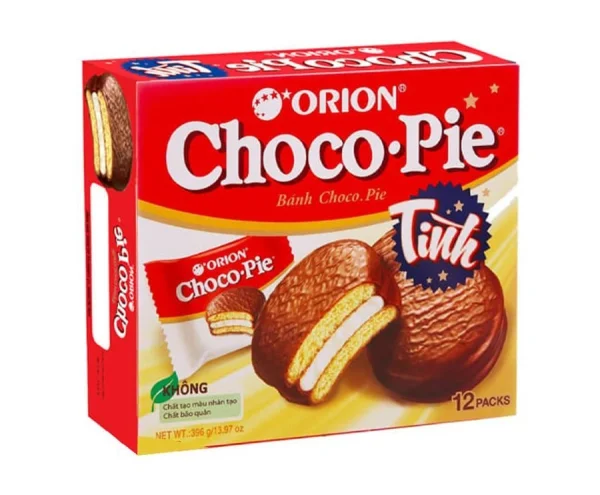 Печиво сендвіч Шоколадне Orion ChocoPie Choco&Cream Оріон ШокоПай бісквітне з вершковим кремом Коробка 12шт 396г - 1