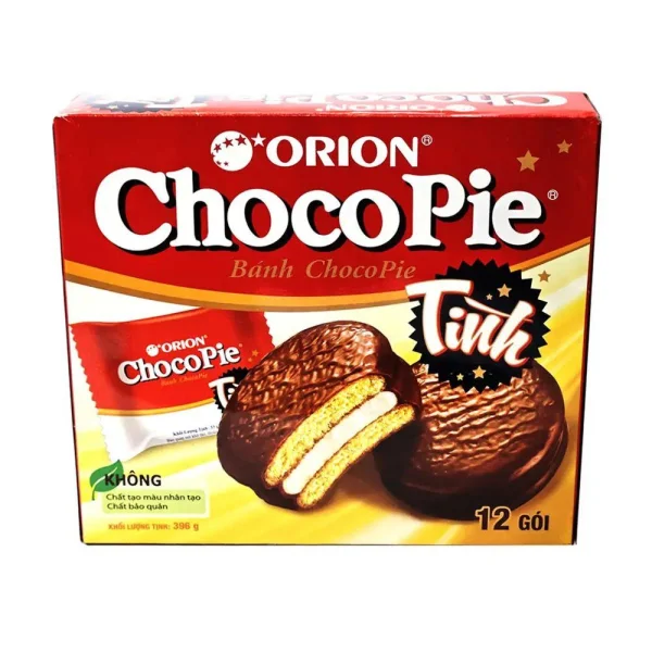 Печиво сендвіч Шоколадне Orion ChocoPie Choco&Cream Оріон ШокоПай бісквітне з вершковим кремом Коробка 12шт 396г - 2