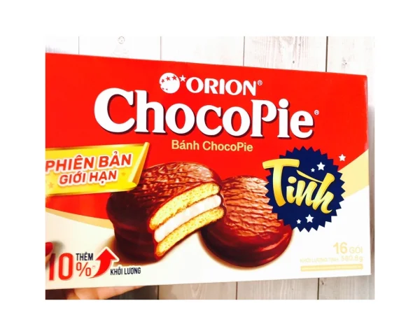 Печиво сендвіч Шоколадне Orion ChocoPie Choco&Cream Оріон ШокоПай бісквітне з вершковим кремом Коробка 16шт 580г - 1