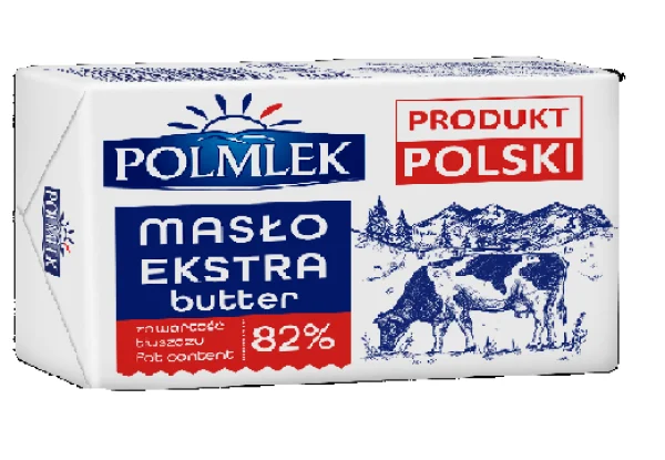 Масло вершкове Polmlek Maslo Extra Butter 82% Полмлек Екстра Брусок 200г - 1