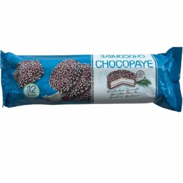 Печиво бісквітне в шоколадній глазурі ChocoPaye Coconut Blue Шокопей кокос з молочним кремом та маршмеллоу 12шт 216г - 1