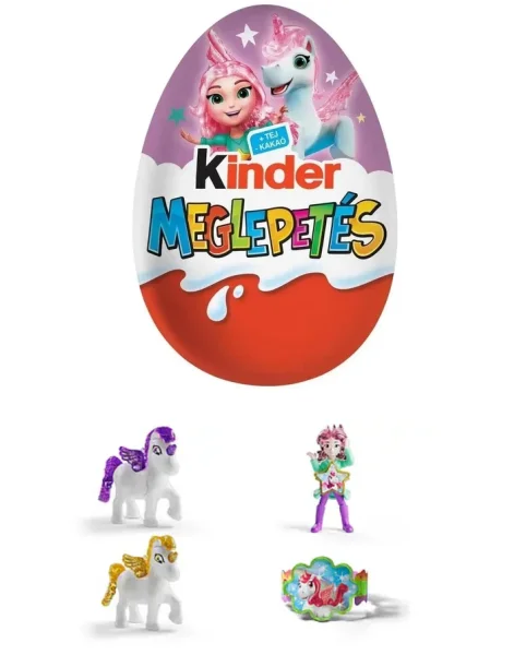 Яйце Кіндер-сюрприз з іграшкою Kinder Meglepetes Surprise Princess & Unicorn Кіндер Принцеса та Єдиноріг для дівчат 20г - 1