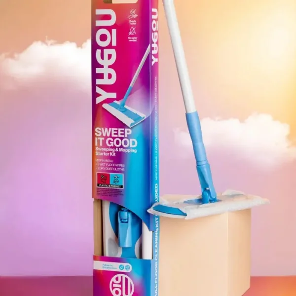 Набір для Сухого та Вологого прибирання Підлоги Yugou Sweep It Good Starter Kit 2in1 Югоу Комплект Швабра 4 змінні серветки - 1