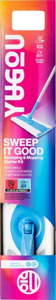 Набір для Сухого та Вологого прибирання Підлоги Yugou Sweep It Good Starter Kit 2in1 Югоу Комплект Швабра 4 змінні серветки - 2