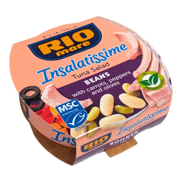 Салат с Тунця Rio Mare e Insalatissime Insalata di Tonno Beans Ріо Маре Біла квасоля морква перець та оливки Євробаночка 160г - 1