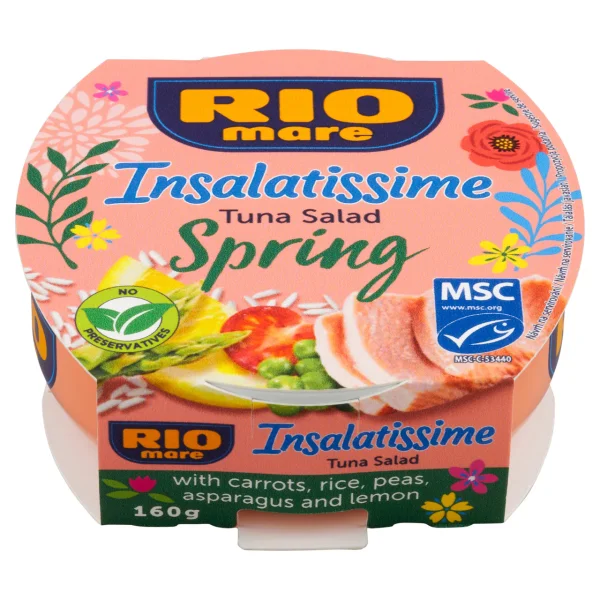 Салат с Тунця Rio Mare e Insalatissime Insalata di Tonno Spring Ріо Маре Весняна версія Рис горошок та спаржа євробаночка 160г - 2