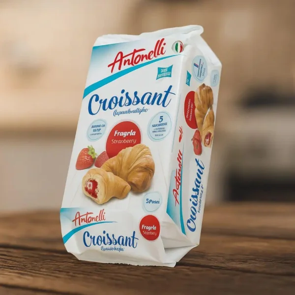 Круасан з листового тіста Antonelli Croissant Fragrla Strawberry Антонеллі з Полуничним кремом 5шт 225г - 1