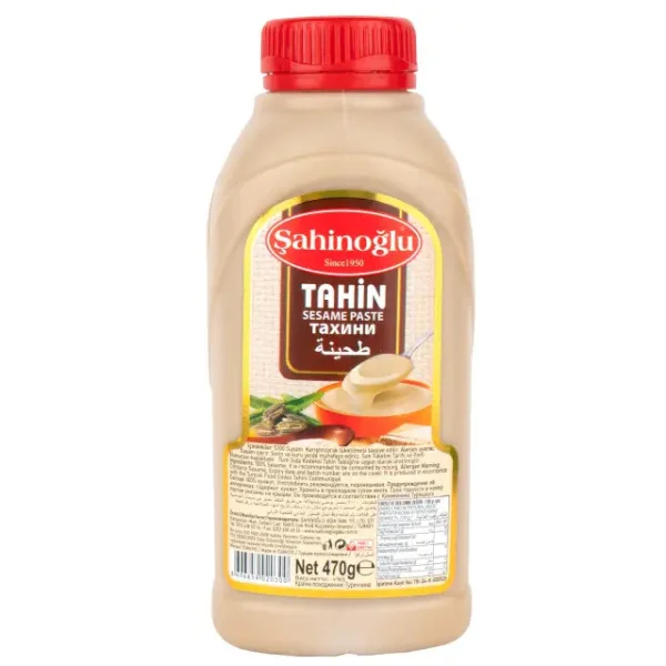Соус дієтичний Тахіні Кунжутна паста Sahinoglu Tahin Sesame Paste 100% Сезам фітнес паста без цукру 470г - 1