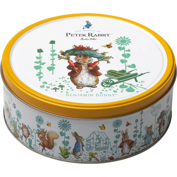 Печиво Cвяткове Jacobsens Bakery Peter Rabbit Benjamin Bunny Yellow Кролик Пітер з шоколадною крихтою жб Бокс 150г - 1
