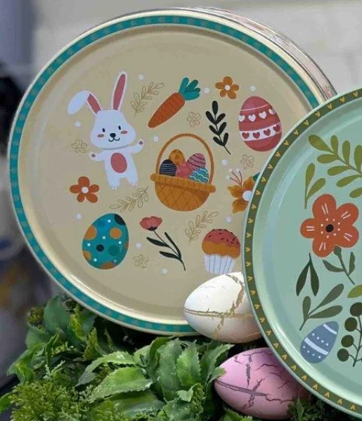 Печиво Cвяткове Jacobsens Bakery Happy Easter Little Bunny Mix Якобсенс мікс з шоколадною крихтою жб Бокс 400г - 1