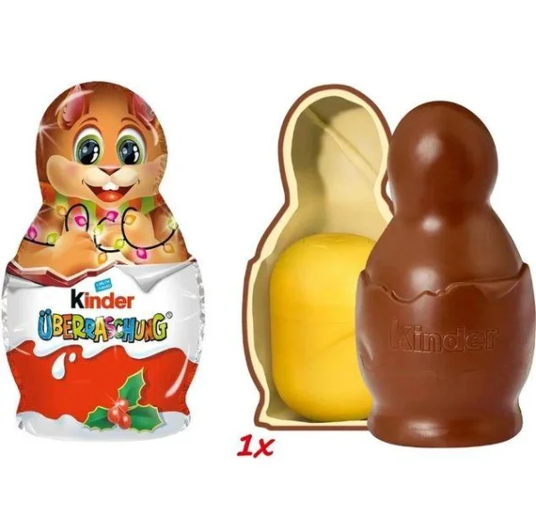Шоколадна фігурка Пасхальний Зайчик з іграшкою Kinder Surprise Easter Bunny Smile Кіндер сюрприз молочний шоколад 36г - 1