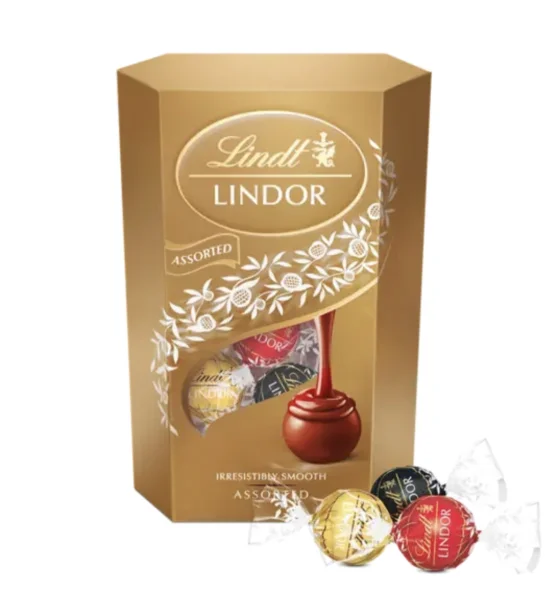 Цукерки шоколадні кульки Асорті Lindt Lindor Assorted Chocolate Irresistibly smooth Ліндт Ліндор в обгортках 4 види Коробка 200г - 2