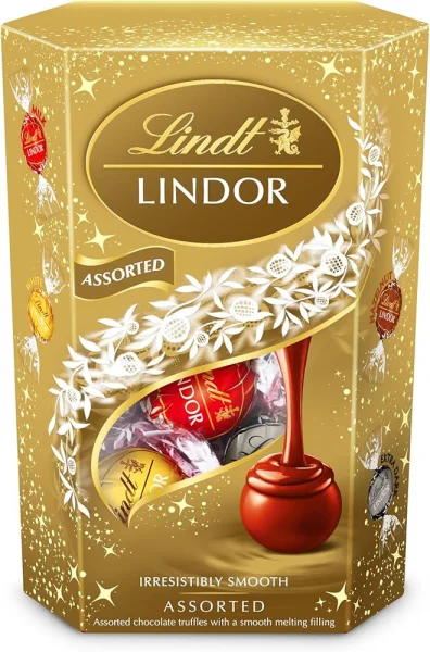Цукерки шоколадні кульки Асорті Lindt Lindor Assorted Chocolate Irresistibly smooth Ліндт Ліндор в обгортках 4 види Коробка 200г - 1