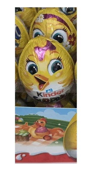 Шоколадне яйце Пасхальне курчатко з Іграшкою Kinder Surprise Easter egg Girl Кіндер Сюрпрайз Дівчинка з бантом 72г - 3