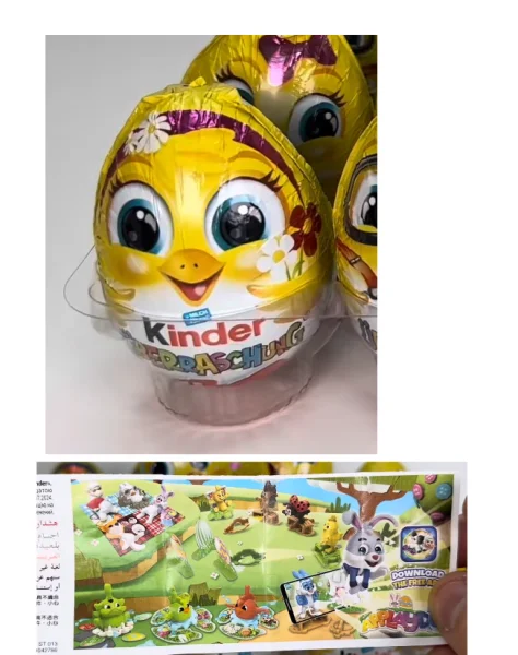 Шоколадне яйце Пасхальне курчатко з Іграшкою Kinder Surprise Easter egg Girl Кіндер Сюрпрайз Дівчинка з квіткою 72г - 2