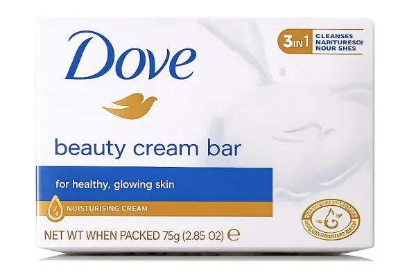 Мило-крем кускове Зволоження Dove Beauty Cream Bar 3in1 for Healthy Glowing skin Moisturising Дав очищує зволожує та живить 75г - 1