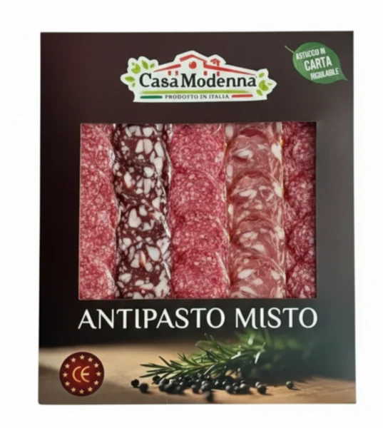 Набір ковбасок Салямі Нарізка Casa Modena Antipasto Misto Каза Модена Асорті 5 видів сирокопчена сиров’ялена Екран коробка 275г - 3