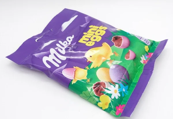 Шоколадні міні Яйця-драже Пасхальні Milka Mini Easter Eggs Мілка шоколад в різнокольоровій глазурі Пакет 100г - 2