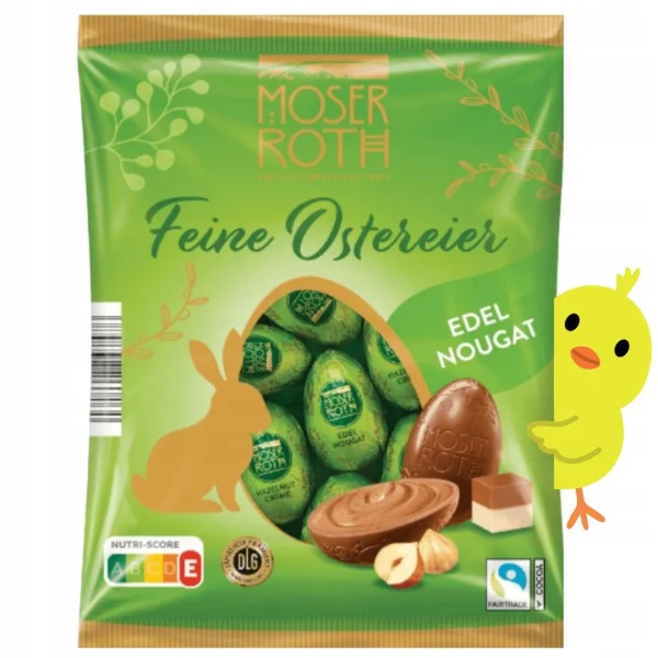 Яйця Пасхальні Шоколадні в кольоровій фользі FairTrade Happy Easter Eggs Картон у формі Кошика 60г - 2