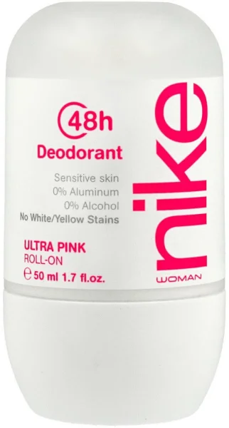 Дезодорант Шариковий Nike Woman Ultra Pink 48H Deodorant Sensitive Roll‑On Найк ультра Пінк без алюмінію Ролл-Он Сенсітів 50мл - 1