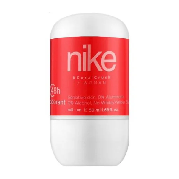 Дезодорант Шариковий Nike Woman Coral Crush 48H Deodorant Sensitive Roll‑On Найк Кораловий шторм без алюмінію Рол-Он Сенсітів 50мл - 2