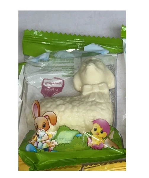 Міні-фігурка Ягнятко Великоднє Adikam Happy Easter Wielkanocny Jagnja Figurka z bialej szekoladu з білого Шоколаду Пакет 35г - 1