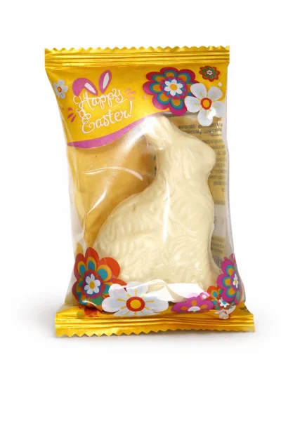 Міні-фігурка Зайчик Великодній Adikam Happy Easter Wielkanocny zajac Figurka z bialej szekoladu з білого Шоколаду Пакет 35г - 1