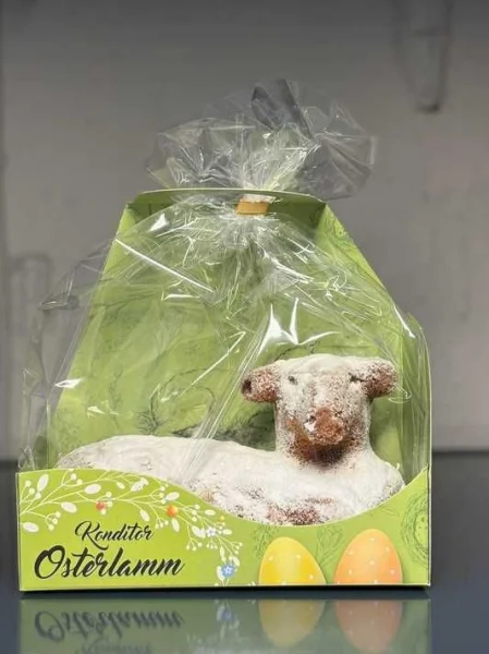 Кекс у формі Великоднього Ягнятка Konditor Osterlamm Frohe Ostern wunscht Остерламм кондитер Пасхальне 400г - 2