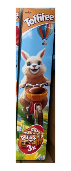 Набір цукерки в Великій коробці Великодні Stork Toffifee 3x Bunny Roll Тофіфе висока 3х-коробки в Одній Зайчик на велосипеді 375г - 1