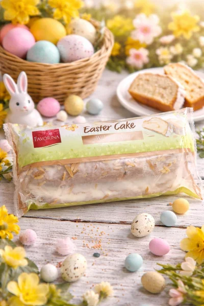 Штоллен Великодній Favorina Easter Cake Stollen with Marzipan Фаворіна кекс пасхальний з марципаном та мигдалевими пелюстками 400г - 2