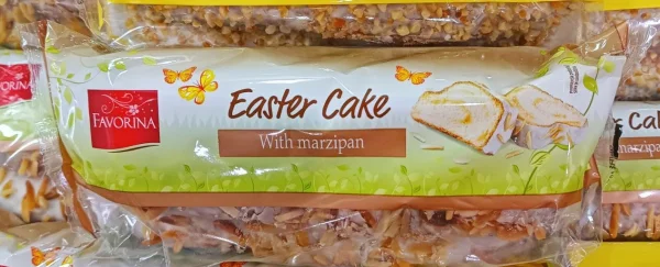 Штоллен Великодній Favorina Easter Cake Stollen with Marzipan Фаворіна кекс пасхальний з марципаном та мигдалевими пелюстками 400г - 1