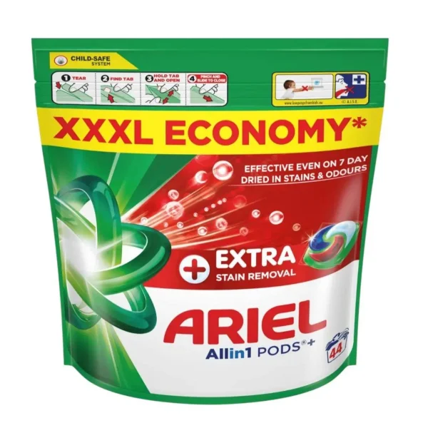 Капсули для прання 4в1 Універсальні Ariel Pods+ All-in-1 Extra Stain Removal Арієль Екстра Сила Виведення плям 44шт - 1