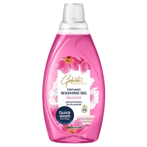 Гель для прання Парфумований Galvea Perfumed Washing Gel Quick Wash Delicate Галвеа Швидке прання Делікатних тканин 38прань 1520мл - 1