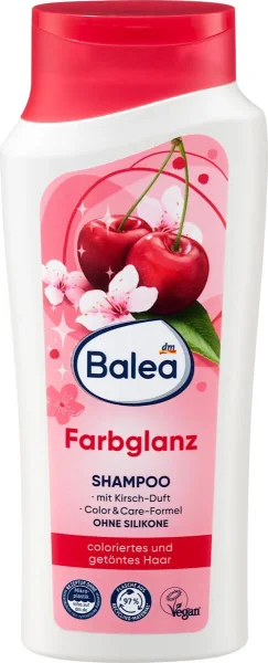 Шампунь щоденний Balea Farbglanz Kirsch Color&Care-Formel Shampoo Балеа для фарбованого Волосcя формула Колір та Блиск Вишня 300мл - 2