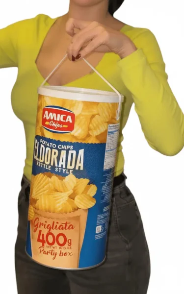 Чіпси картопляні Кітл-стайл Рифлені Amica Eldorada Kettle Style Grigliata Potato Chips Party Box Аміка смак Гриль Паті бокс 400г - 2