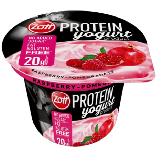 Йогурт Протеїновий без цукру Zott Protein Yogurt Raspberry-Pomegranate Зотт Енергетичний Білок 20г смак Малина-Гранат стакан 200г - 2