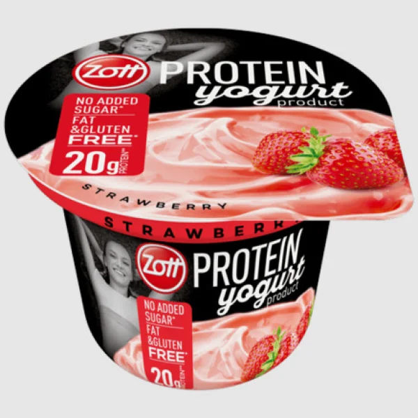Йогурт Протеїновий без цукру Zott Protein Yogurt Strawberry Зотт Енергетичний Білок 20г смак Полуничний стакан 200г - 2