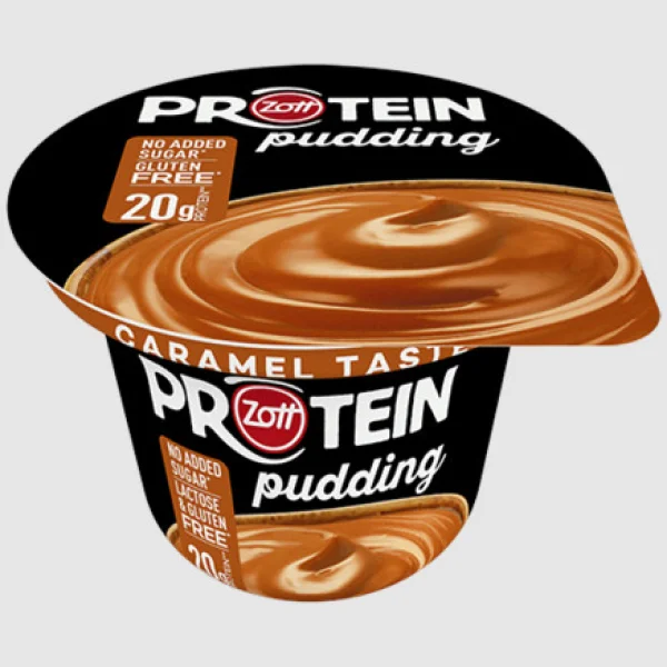 Пудінг Протеїновий без цукру Zott Protein Pudding Caramel Зотт Енергетичний Білок 20г смак солона Карамель стакан 200г - 2