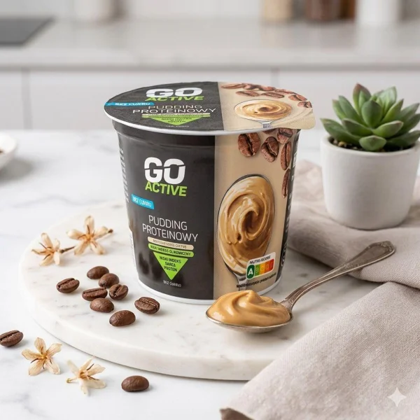 Пудинг Протеїновий без цукру Go Active Pudding Caffe Latte Гоу Актів енергетичний Білок 20г смак кави Латте Стакан 200г - 1
