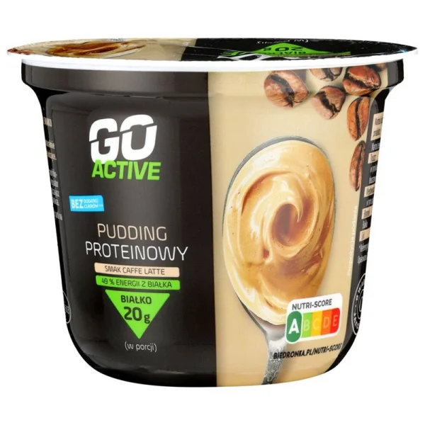 Пудинг Протеїновий без цукру Go Active Pudding Caffe Latte Гоу Актів енергетичний Білок 20г смак кави Латте Стакан 200г - 2
