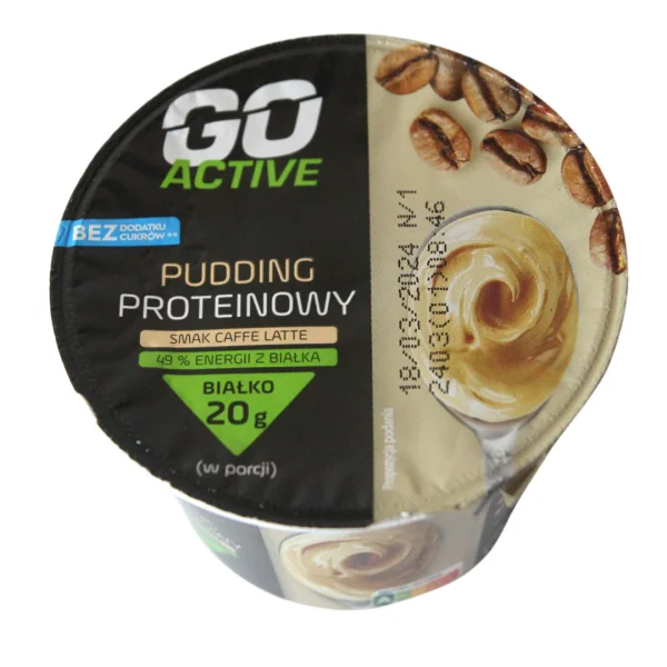 Пудинг Протеїновий без цукру Go Active Pudding Caffe Latte Гоу Актів енергетичний Білок 20г смак кави Латте Стакан 200г - 3
