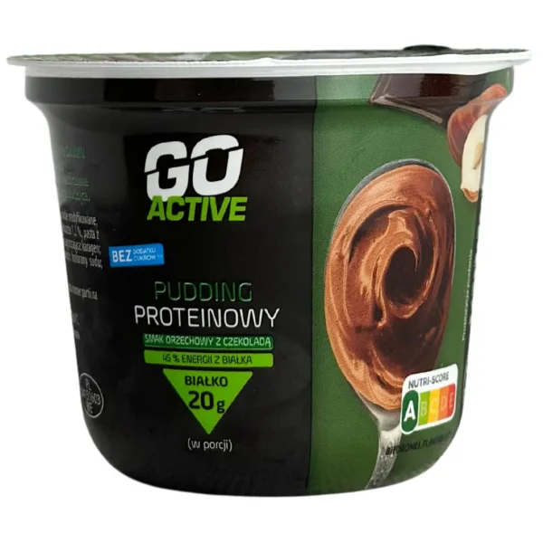 Пудинг Протеїновий без цукру Go Active Pudding Orzehowy Szekolada Гоу Актів енергетичний Білок 20г смак горіхи Шоколад Стакан 200г - 2