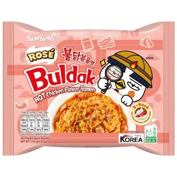 Локшина Рамен Роуз Спайсі Чікен Samyang Buldak Rose Spicy Chicken Ramen Epice Булдак Гостра Курка в вершково-томатному соусі 140г - 2