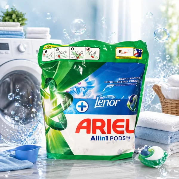Капсули для прання з Ленор Ariel All in One Pods Touch of Lenor fresh Аріель парфумовані з помякшувачем Пакет 65шт - 1