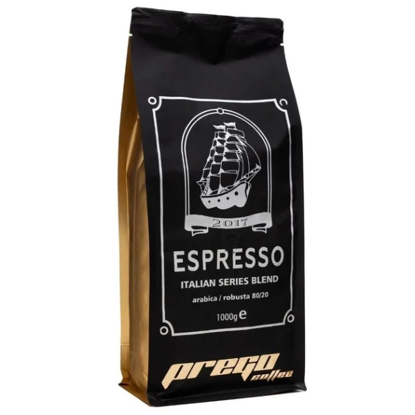 Кава в зернах Prego Espresso Coffee Italian Series Blend Arabica-Robusta Прего Міцний еспресо бленд Італія Арабіка Робуста 1000г - 2