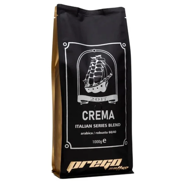 Кава в зернах Prego Crema Coffee Italian Series Blend Arabica-Robusta Прего Крема бленд Італія Арабіка Робуста Пакет 1000г - 2