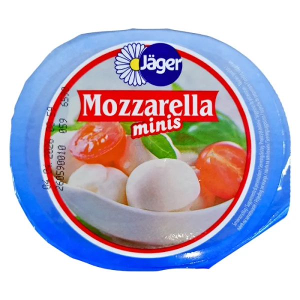 Сир Моцарелла Бокончіні Коровячий Jager Mozzarella Minis Bocconcini Ягер міні Кульки в розсолі Вершковий смак Стакан 125г - 2