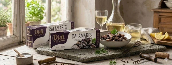 Кальмари морські у власних Чорнилах Didi Calamares trozos en Tinta Діді мясо шматочки делікатесні Євробанка 3шт 240г - 2