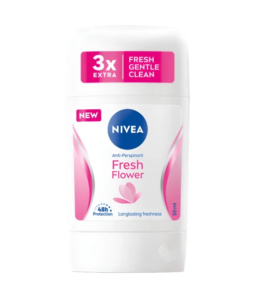 Антиперспірант Стік Nivea Fresh Flower AntiPerspirant 3x Extra Fresh Gentle Clean 48h Longlasting Нівеа кристал Свіжі Квіти 50мл - 3