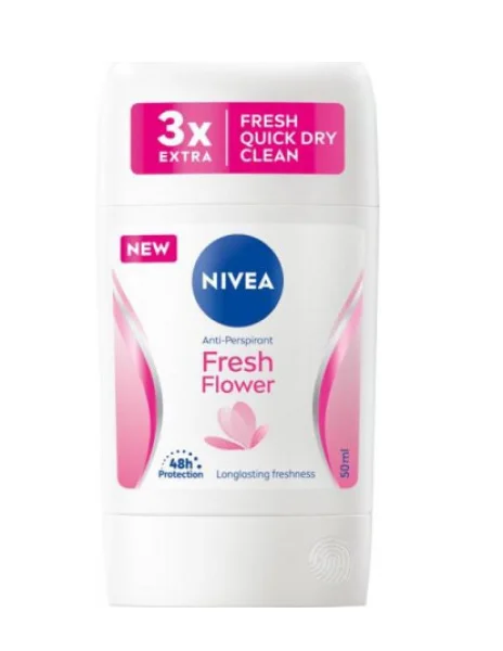 Антиперспірант Стік Nivea Fresh Flower AntiPerspirant 3x Extra Fresh Gentle Clean 48h Longlasting Нівеа кристал Свіжі Квіти 50мл - 2